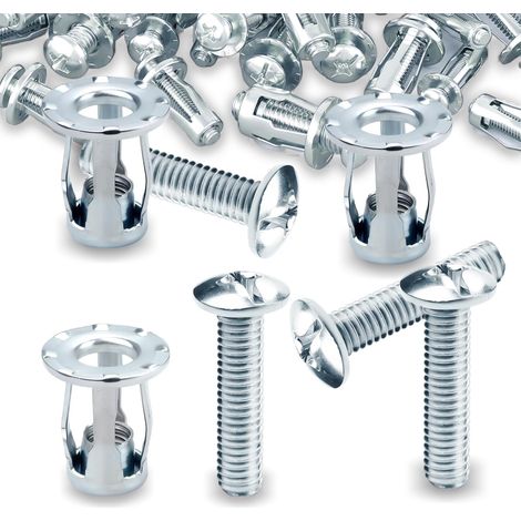 30 Pcs Chevilles Métalliques Galvanisées, M4x20 Chevilles à Expansion en Métal, Expansion Petal Cavity Wall Anchor Series Kit for Home Renovation and Fixing of Cavity Walls and Plasterboard Walls (1/5)