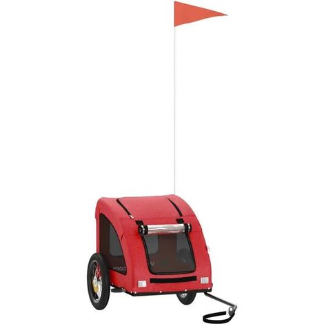 Remorque à vélo rouge pour animaux de compagnie