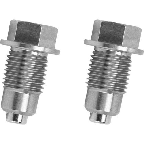 Bouchon de vidange d'huile magnétique pour moteur de voiture Ford, en acier inoxydable argenté antirouille et résistant aux hautes températures. (1/5)