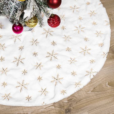 Jupe Arbre De Noël - Diamètre 120 Cm - Fourrure Synthétique Épaisse - Pour Arbre De Noël Jusqu'à 240 Cm - 1 Pièce (1/5)