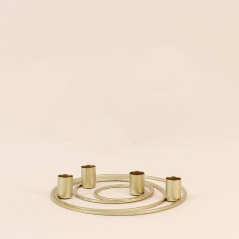 Bougeoir en métal doré 4 supports