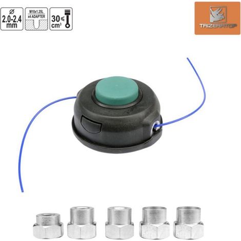 Tete A Fil - 2 0 A 2 4 Mm - Semi Automatique - Compatible Avec La Plupart Des Debroussailleuses Et Coupe Herbes - 5 Adaptateurs Inclus