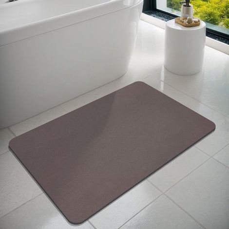 Tappeto da bagno sottile, assorbente e ad asciugatura rapida in gomma, antiscivolo e a basso profilo per doccia, ideale per interni ed esterni, 40x60 cm. (1/5)