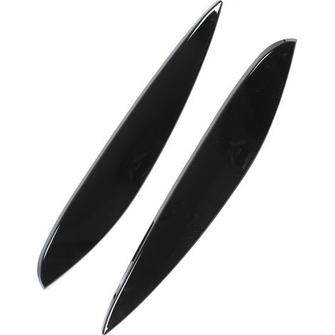 Lot de 2 enjoliveurs de phares avant gauche et droit en ABS noir brillant pour Mercedes-Benz Smart 453, Fortwo et Forfour (2015-2020). (1/5)