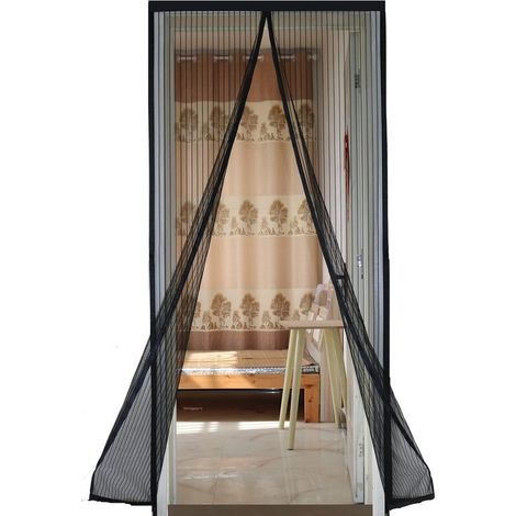 Magnetischer Insektenschutz-Türvorhang mit 4 cm breitem Klettverschluss (110 x 210 cm) (1/5)