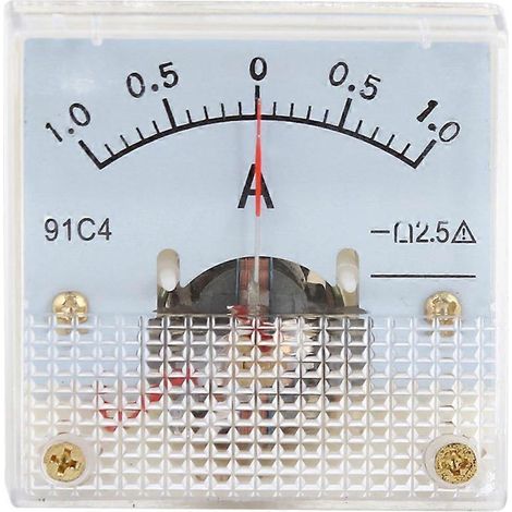 Ampèremètre analogique de classe 2,5, courant continu 0-1 A, référence 91C4 (1/3)