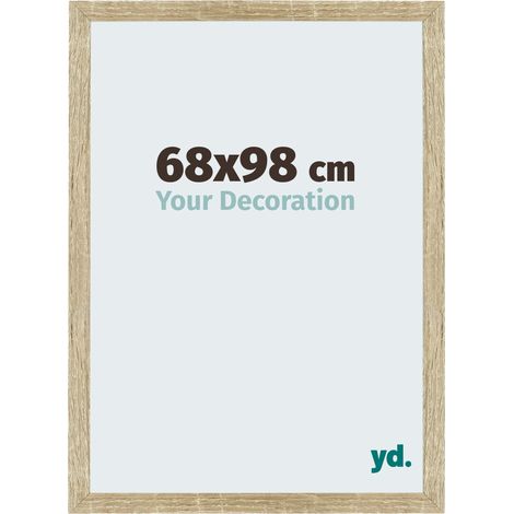 Your Decoration - 68x98 cm - Cadres Photo en MDF Avec Verre acrylique - Anti-Reflet - Excellente Qualité - Chêne Sonoma - Cadre Decoration Murale - Mura.