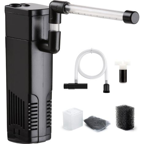 Filtre Intérieur Aquarium de 20L-40L, Pompes et Filtres pour Aquarium d'eau Douce ou d'eau Salée