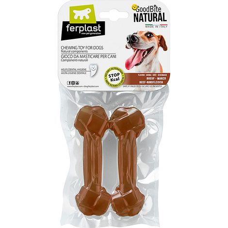osso masticativo naturale al manzo, 70 grammi 2 pezzi - ferplast