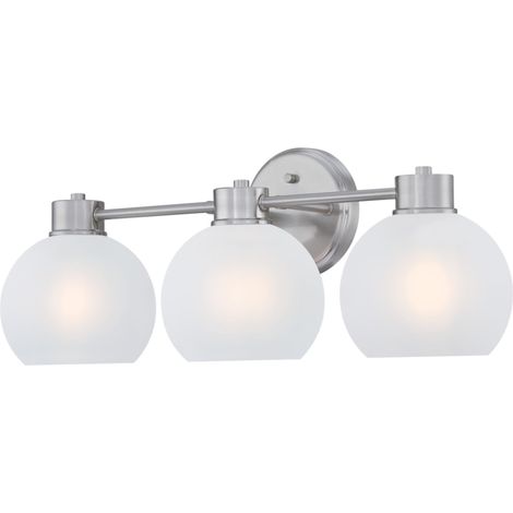 3-Light Wall Fitting Dorney Nickel / Frosted