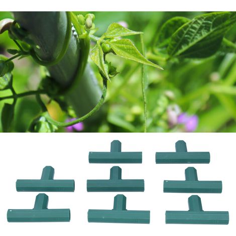 8-teiliges Kunststoff-T-Stück für Pflanzenstützen, 16 mm Durchmesser – DIY-T-Stück-Adapter für Gartenkonstruktionen