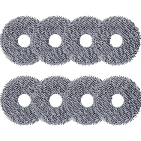 Lot de 8 Chiffon de Nettoyage de Rechange pour Roborock Q Revo, Serpillières en Microfibre pour Roborock Q Revo Aspirateur Robot (1/4)