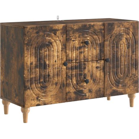 Mobile TV Rovere Fumo 89 x 34,5 x 60 cm Legno ingegnerizzato vidaXL