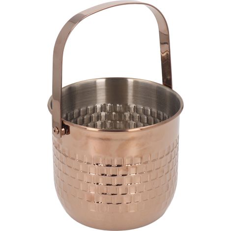 Seau à vin double paroi en acier inoxydable isolé, seau à glace pour bar KTV, dîner, or rose (1/5)