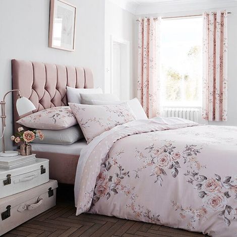 Catherine Lansfield Canterbury Easy Care King Duvet Set Blush (1/5)