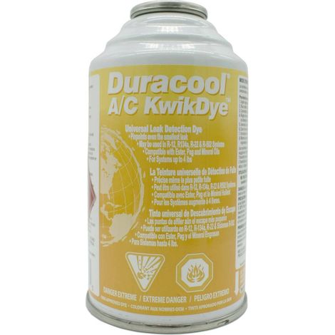 Teinture fluorescente Duracool A/C KwikDye™ – Détecteur de fuites pour systèmes de climatisation – Compatible tous réfrigérants – 113g