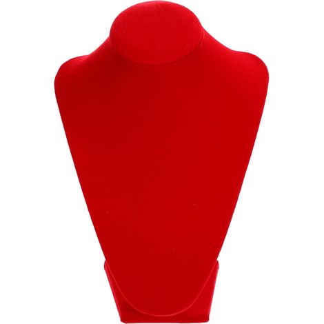 PréSentoir À Bijoux Rouge 25X7.09X5.91 Pouces Support Collier Buste Mannequin En Carton Pour Maison Et Boutique PréSentation ÉLéGante (1/5)