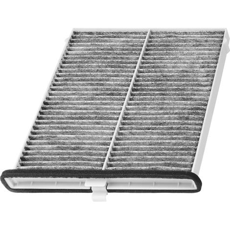Filtre d'habitacle compatible Mazda CX-30 (SAK-CA-17210), en tissu blanc/charbon actif. (1/2)