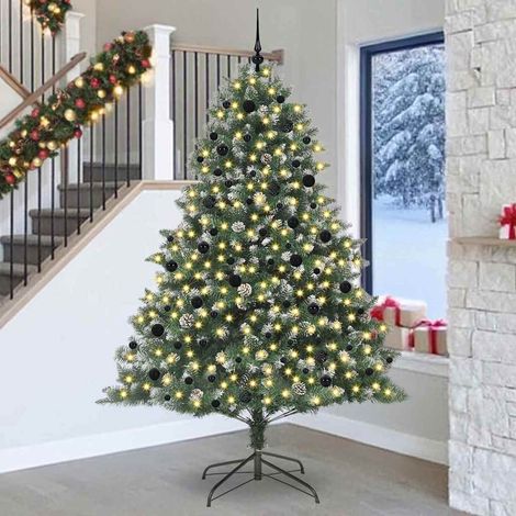 Künstlicher Weihnachtsbaum mit 300 LEDs mit Ständer Grün 240 cm (1/5)