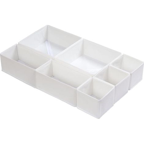 Schubladen Organizer Aufbewahrungsboxen Kleidung 7er Set Weiß für MALM (1/5)