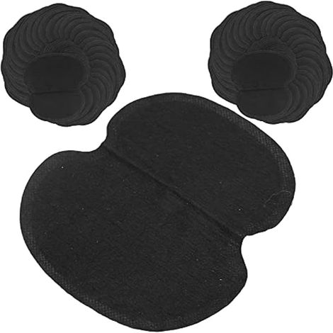Lot de 60 coussinets anti-transpiration pour aisselles, en tissu non tissé, pour vêtements, coussinets anti-transpiration noirs pour femmes. (1/4)
