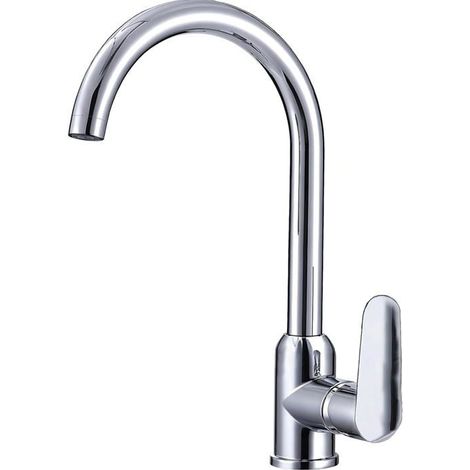Grifo de cocina giratorio de 360°, grifo mezclador de agua fría y caliente de doble tubería, grifo de fregadero (1/5)