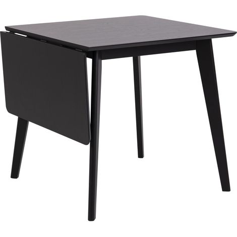 Mesa Norsica 484, Negro, 76x80x80cm, Alargamiento, Chapa de madera natural, Madera (1/5)