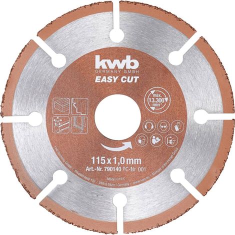 kwb 790640 Easy-Cut disco da taglio universale in metallo duro 150 mm x 1,3 mm, disco flessibile per vari materiali, foro 22,23 mm, 150mm (1/3)