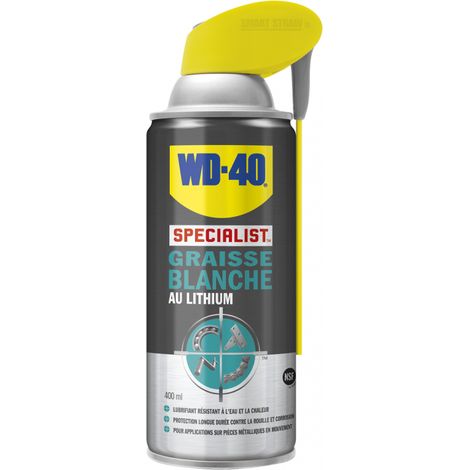 Wd-40 Specialist Grasso Bianco Al Litio Spray Con Doppia Posizione, 400 Ml, Trasparente