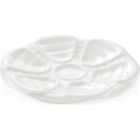 Assiette à huîtres porcelaine Ø 25 cm lot de 6 - Was Germany (1/2)