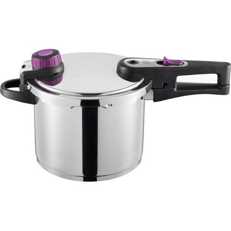 Autocuiseur - Induction - GSW - SYSTEM PLUS - 6 L - Ø 22 cm - Acier inoxydable massif 18/10 - Panier et support inclus