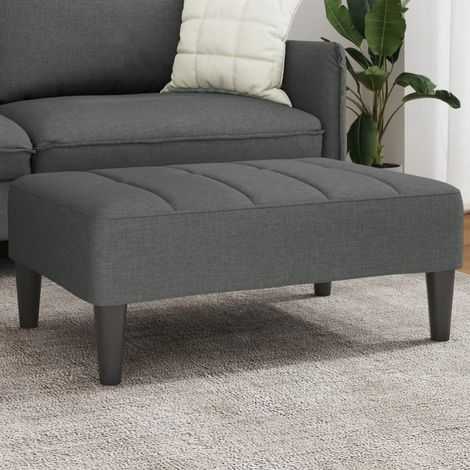 Fußhocker Dunkelgrau 77x55x31 cm Stoff