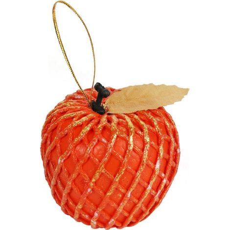 Ciondolo a forma di mela arancione 7 cm (1/3)