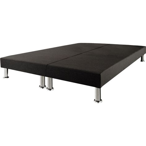 Sommier tapissier + jeu de pieds 80+80x200 Deco 2x12 lattes (1/5)