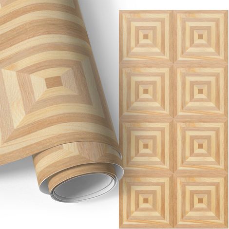 Klebefolie für Möbel - Möbelfolie - Selbstklebefolie - Kleiderschrank - Kommode - Schreibtisch - Holzgeometrie 75x150 cm