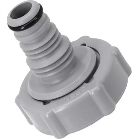 EasyByMall Vanne de vidange P6H1419, clapet anti-retour 2 ports, gris, corps en plastique, PTFE, remplacement adaptateur tuyau de vidange (1/5)