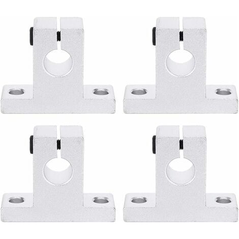4 pièces SK10 Support de Guide de serrage de Rail de mouvement linéaire pour arbre de diamètre 10mm, support d'arbre en alliage d'aluminium matériel de fixation accessoire de Rail outil industriel (1/4)