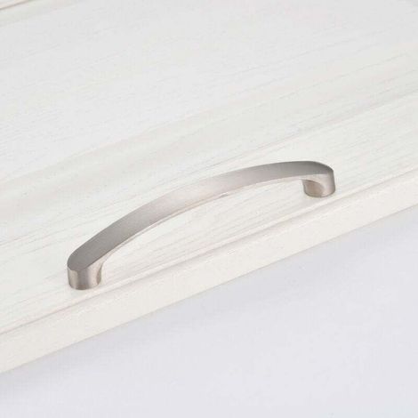 Juego de 5 tiradores de níquel cepillado para muebles de cocina, armarios y cajones, acero inoxidable, 160 mm de centro a centro - KZQ