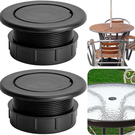 Anneau et bouchon pour trou de parasol, 5cm, 2 pièces, rechange pour table de jardin extérieure (1/4)