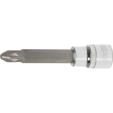 KS TOOLS 1/2" CHROMEplus Bit-Stecknuss, lang, PZ2 ( 918.1689 ) (1/4)