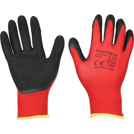 TIMCO Toughlight Grip Sandy Latex Coated Polyester Gloves - Medium
