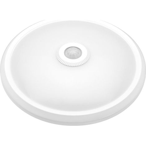 Applique a LED tondo con sensore emergenza ip20 matel 16w neutro