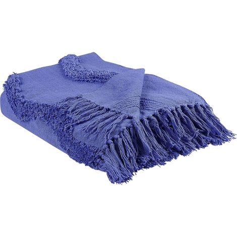Kuscheldecke KHARI Baumwolle 125 x 150 cm Violett