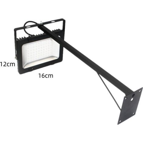 Eclairage enseigne - Projecteurs LED 20W extérieur pour Façades magasin - 50cm - Installation latérale - Noir