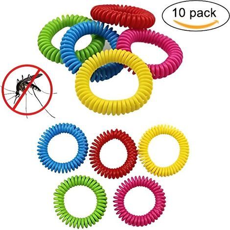 10pcs bracelets anti moustique EVA. differentes couleurs.100% naturelle.senteur citronelle