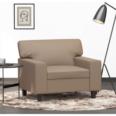 Sessel Cappuccino-Braun 60 cm Kunstleder vidaXL (1/5)