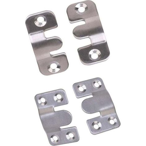 Loquet de Cadenas Agrafe avec Cadenas et Vis, Loquet Porte en Acier Inoxydable avec Clé, Cadenas Agrafe Lourds, Verrou Porte Etanche, Fermeture Porte pour Chambre à Coucher Patio Jardin (blanc