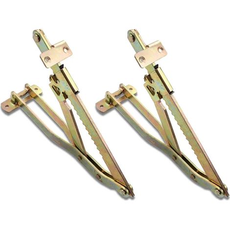 (205 mm) 2 pièces Lit de beauté Cadre de support pliable réglable Lit de massage Charnière de levage multi-étapes Canapé Support triangulaire (1/5)