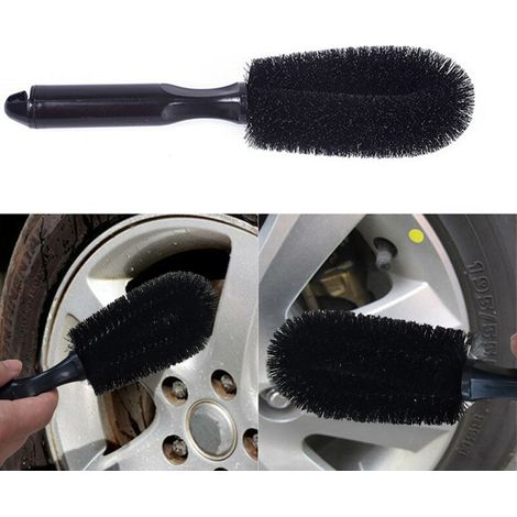 Brosse de nettoyage de jantes de voiture, camion ou moto (1 pièce) en polypropylène (PP). (1/4)