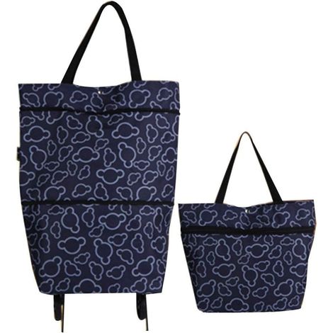 Chariot de courses pliable multifonction, sac transportable imperméable en toile Oxford, roues en caoutchouc, 10 coloris, 5 (1/5)